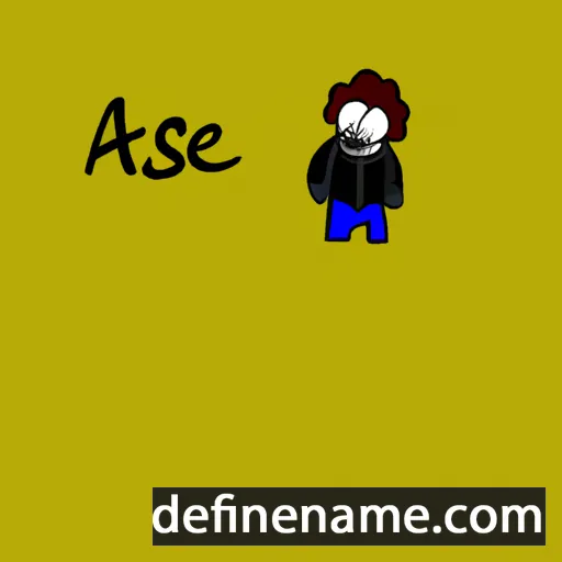 cartoon of the name Asenefa