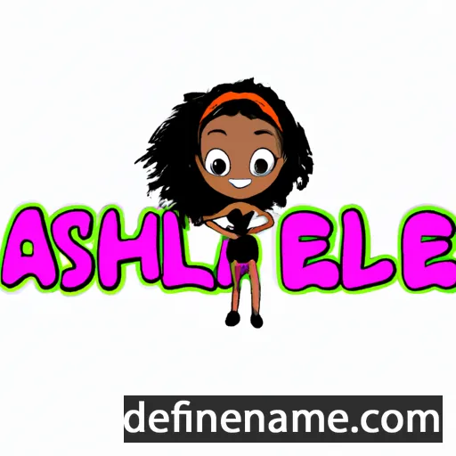 cartoon of the name Ashalee