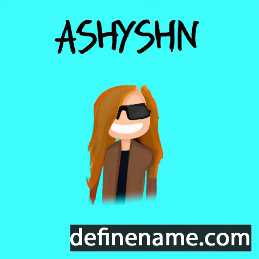 cartoon of the name Ashalynn