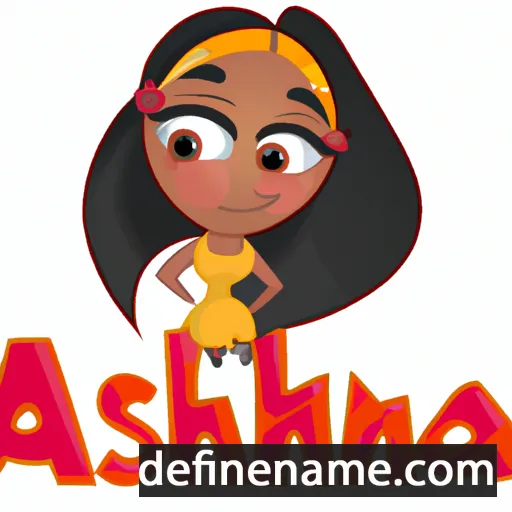 cartoon of the name Ashana