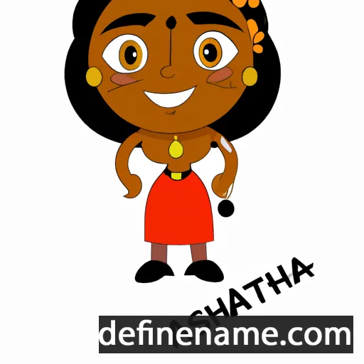 cartoon of the name Ashanta