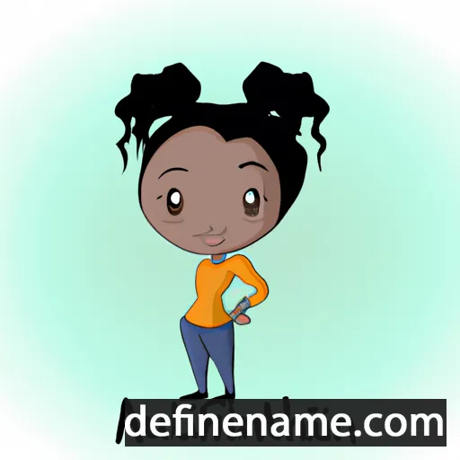 cartoon of the name Ashaunti