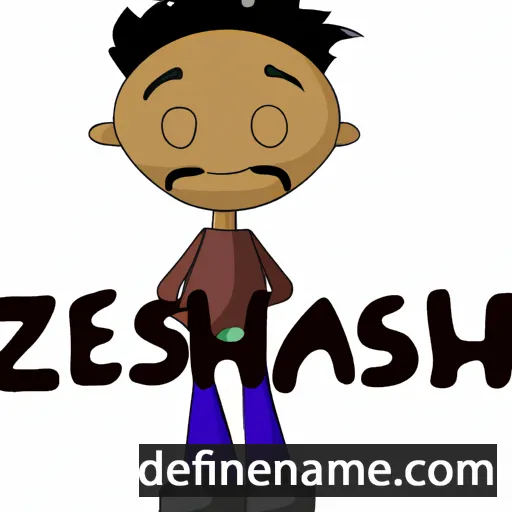 cartoon of the name Asheazi