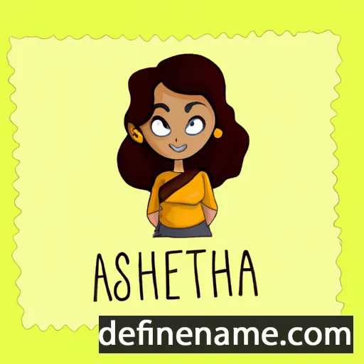 cartoon of the name Asheeta