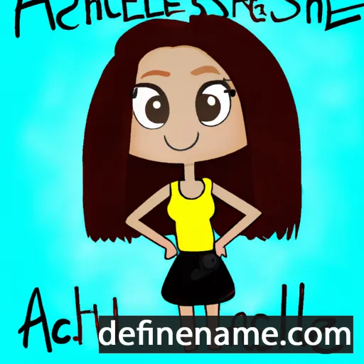 cartoon of the name Ashelle