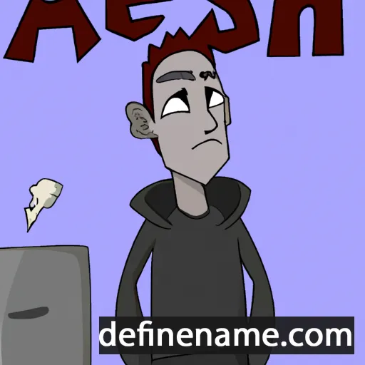 cartoon of the name Ashen