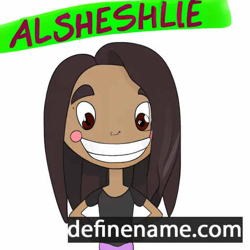 cartoon of the name Ashleah