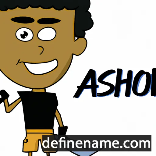 cartoon of the name Ashon