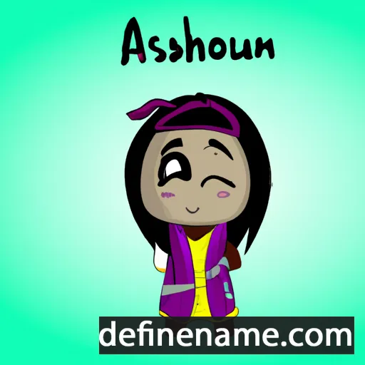 cartoon of the name Ashouni