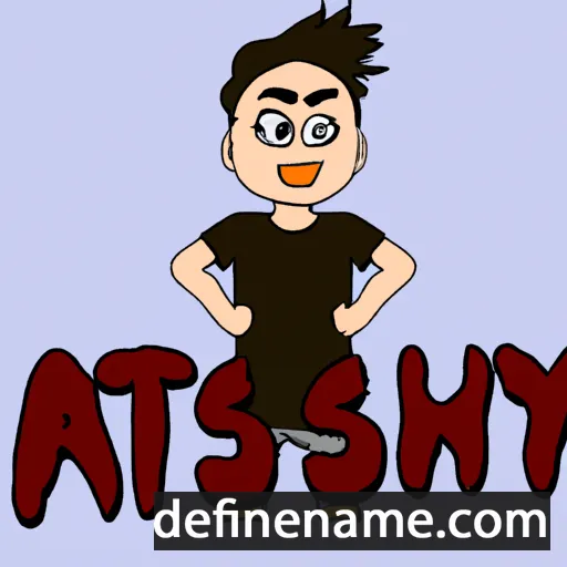 cartoon of the name Ashty