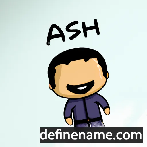 cartoon of the name Ashu