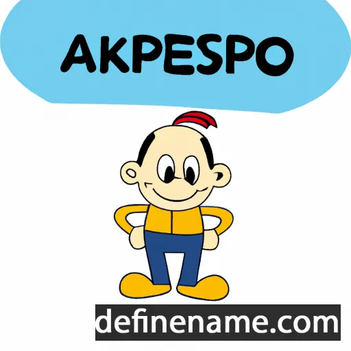 cartoon of the name Asklepio