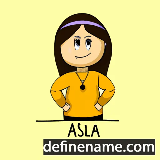 cartoon of the name Aslia