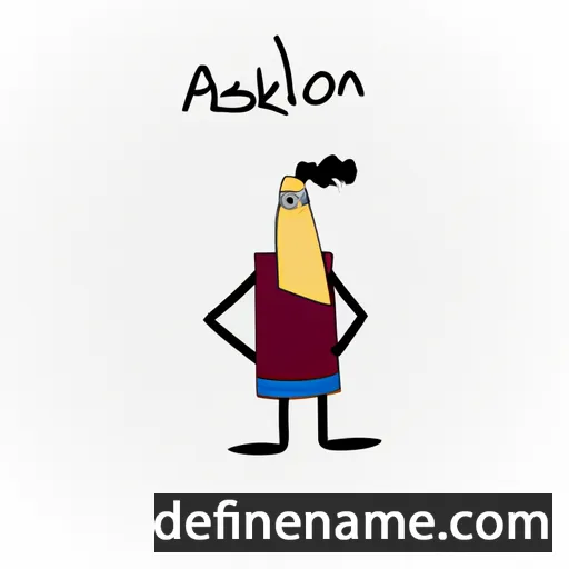 cartoon of the name Aslonbek