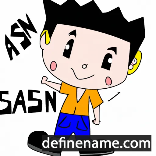 cartoon of the name Ason