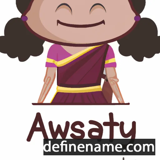 cartoon of the name Aswathy