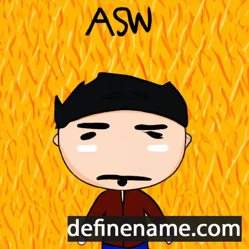 cartoon of the name Aswin