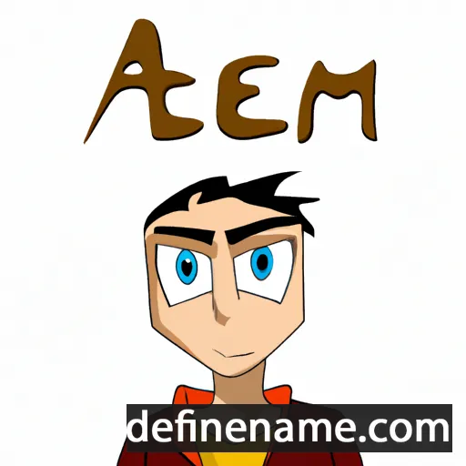 cartoon of the name Atem