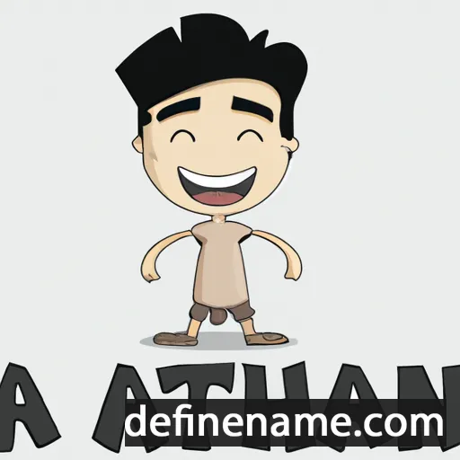 cartoon of the name Athan