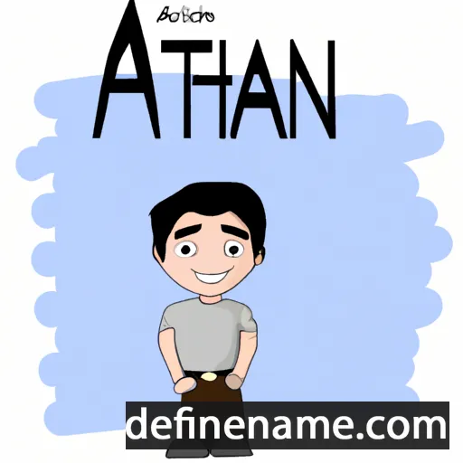 cartoon of the name Athan