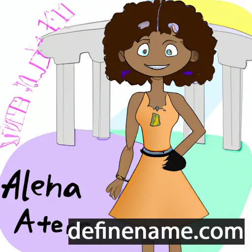 cartoon of the name Athenea