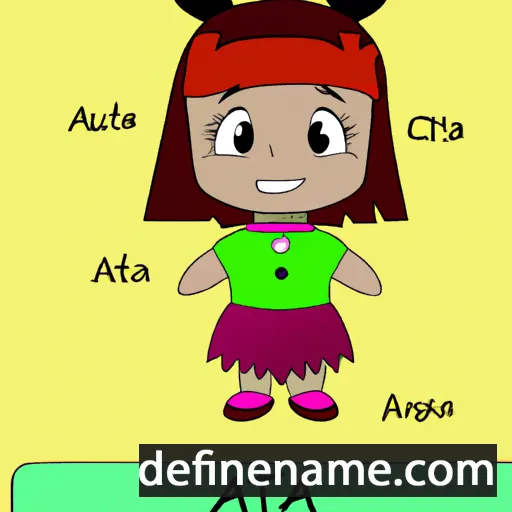 cartoon of the name Atia