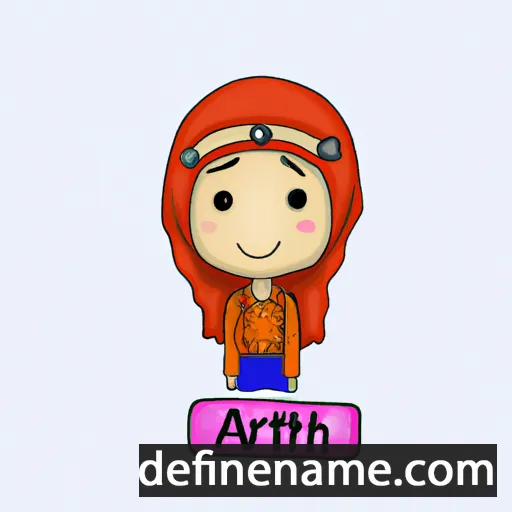 cartoon of the name Atirah