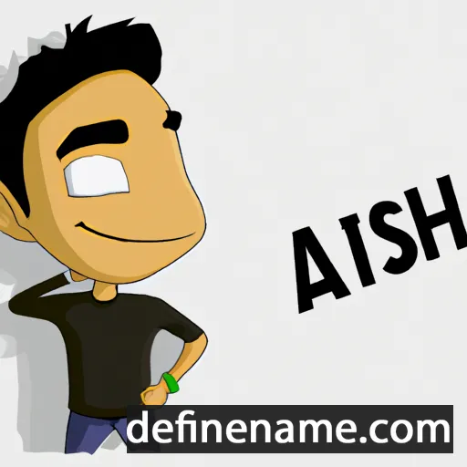 cartoon of the name Atish