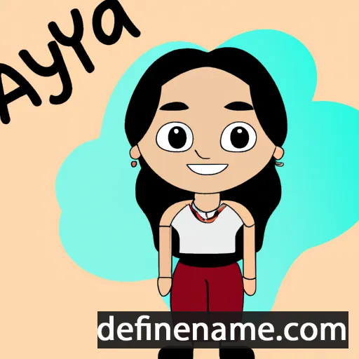 cartoon of the name Atitaya