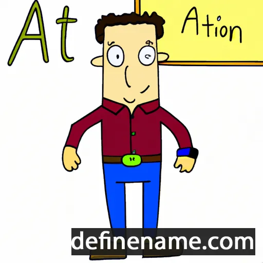 cartoon of the name Atoni