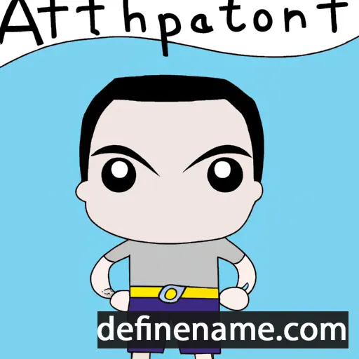 cartoon of the name Atthapon