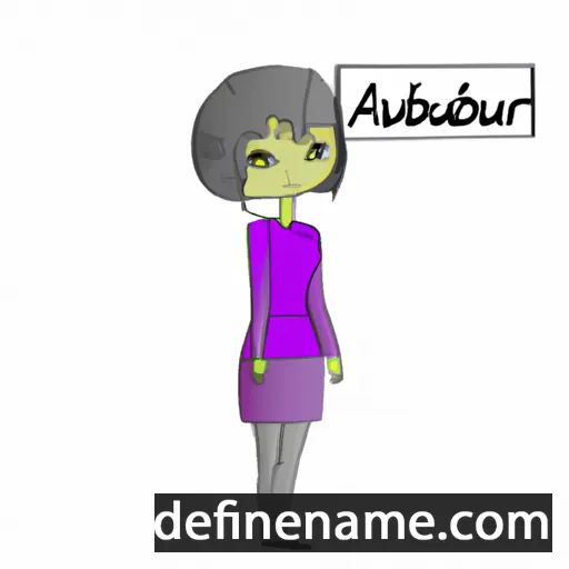 cartoon of the name Aubina