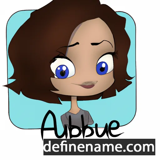 cartoon of the name Aubre