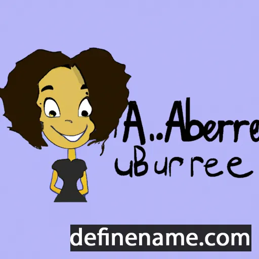 cartoon of the name Aubrei