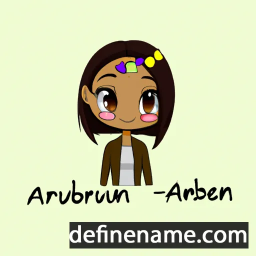 cartoon of the name Aubriann