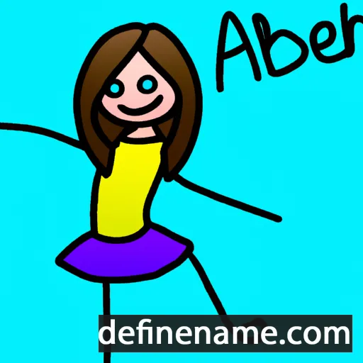 cartoon of the name Aubriel