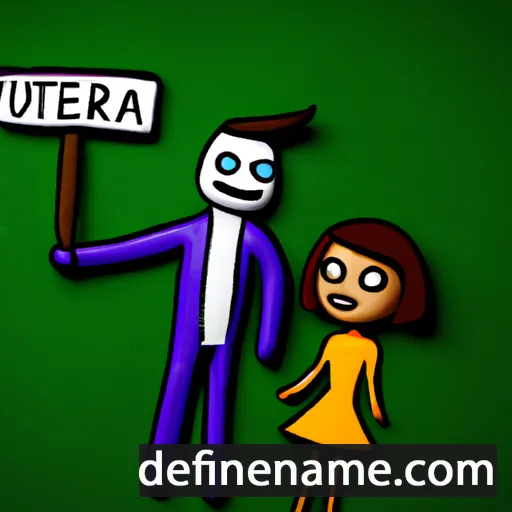 cartoon of the name Aubrieta