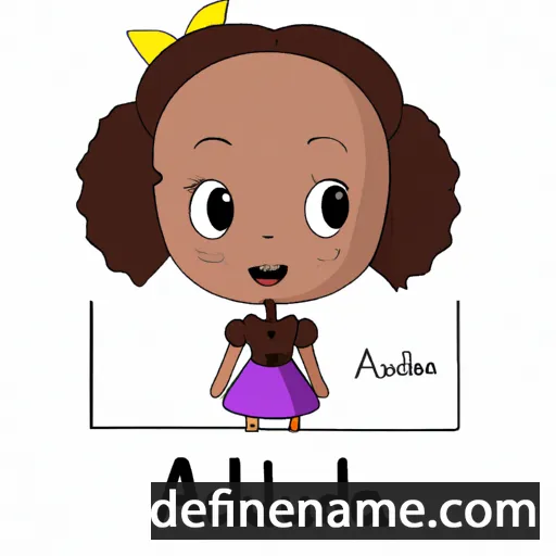 cartoon of the name Audélia