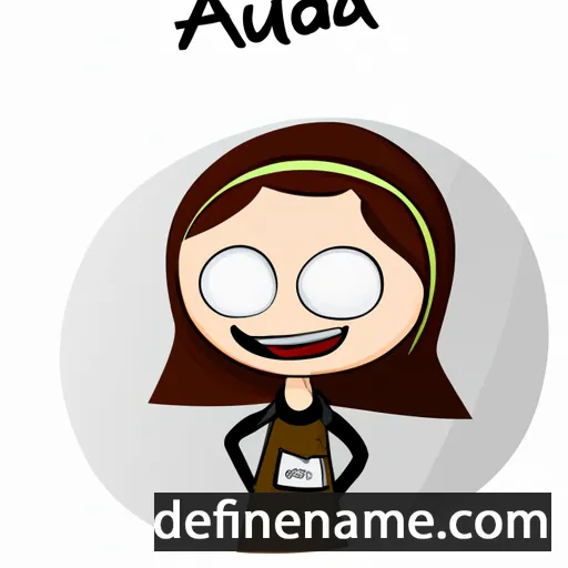 cartoon of the name Audria