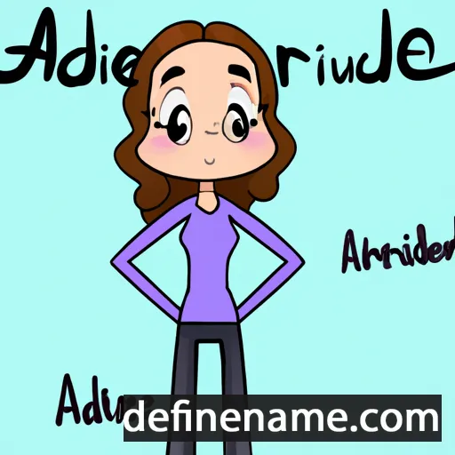 cartoon of the name Audrielle