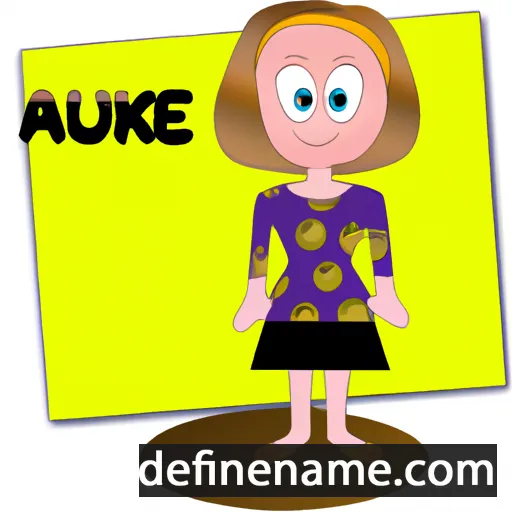 cartoon of the name Aukje