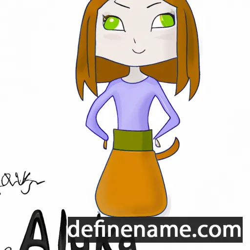 cartoon of the name Aulika