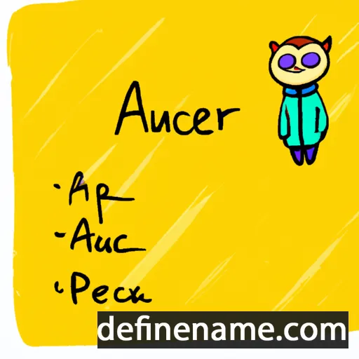 cartoon of the name Auncera