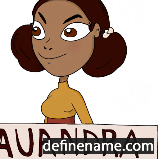 cartoon of the name Aundra