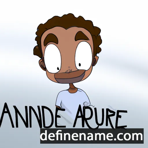 cartoon of the name Aundré