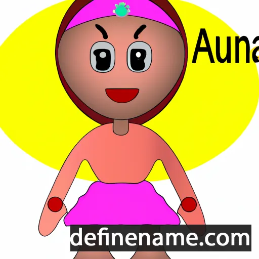 cartoon of the name Aunna