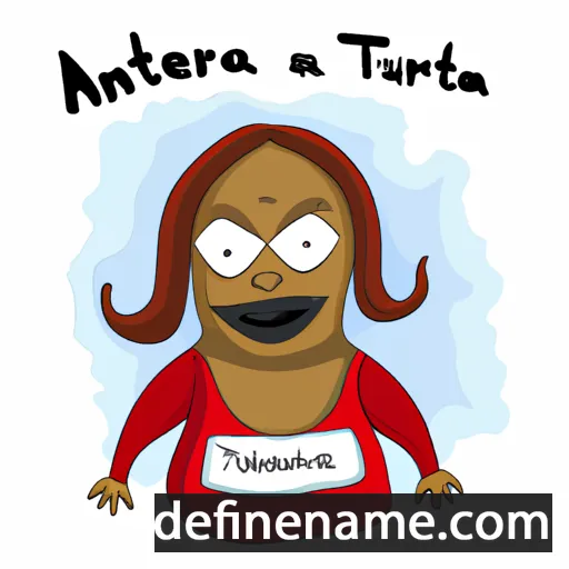 cartoon of the name Auntera