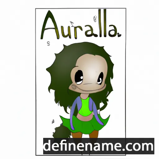 cartoon of the name Auraelia