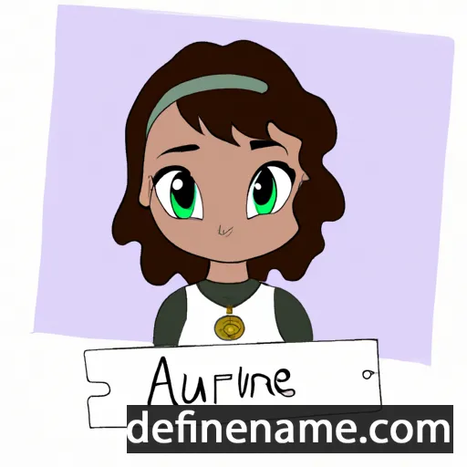 cartoon of the name Auréane