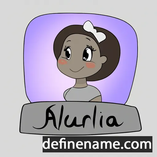 cartoon of the name Aurèlia